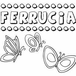 Ferrucia: dibujos de los nombres para colorear, pintar e imprimir