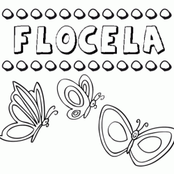 Flocela: dibujos de los nombres para colorear, pintar e imprimir