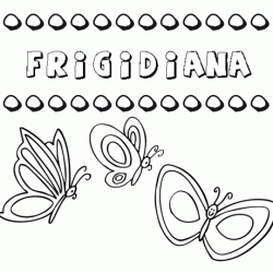 Frigidiana: dibujos de los nombres para colorear, pintar e imprimir