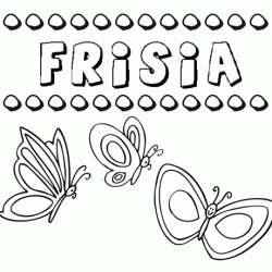 Frisia: dibujos de los nombres para colorear, pintar e imprimir