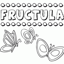 Frúctula: dibujos de los nombres para colorear, pintar e imprimir