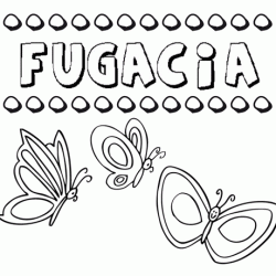 Fugacia: dibujos de los nombres para colorear, pintar e imprimir