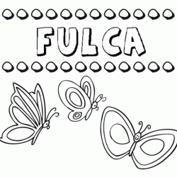 Fulca: dibujos de los nombres para colorear, pintar e imprimir