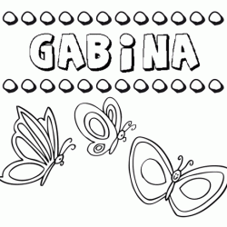 Gabina: dibujos de los nombres para colorear, pintar e imprimir