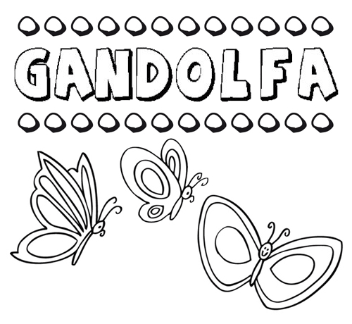 Gandolfa: dibujos de los nombres para colorear, pintar e imprimir
