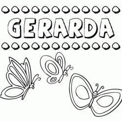 Gerarda: dibujos de los nombres para colorear, pintar e imprimir