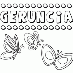 Geruncia: dibujos de los nombres para colorear, pintar e imprimir