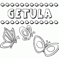 Gétula: dibujos de los nombres para colorear, pintar e imprimir
