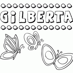 Gilberta: dibujos de los nombres para colorear, pintar e imprimir