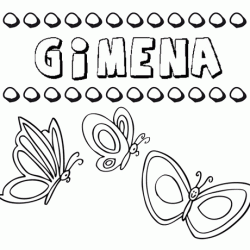 Gimena: dibujos de los nombres para colorear, pintar e imprimir