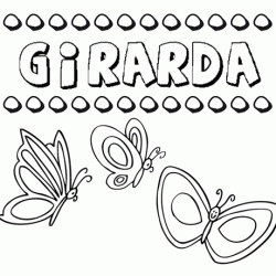 Girarda: dibujos de los nombres para colorear, pintar e imprimir