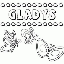 Gladys: dibujos de los nombres para colorear, pintar e imprimir