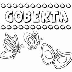 Goberta: dibujos de los nombres para colorear, pintar e imprimir