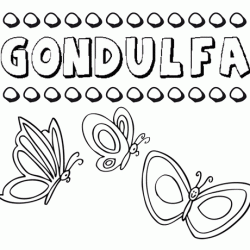 Gondulfa: dibujos de los nombres para colorear, pintar e imprimir