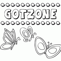 Gotzone: dibujos de los nombres para colorear, pintar e imprimir