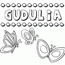 Gudulia: dibujos de los nombres para colorear, pintar e imprimir