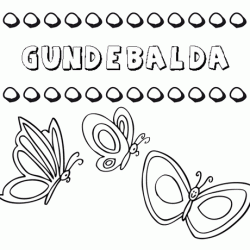 Gundebalda: dibujos de los nombres para colorear, pintar e imprimir