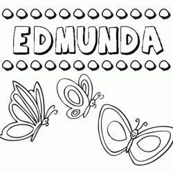 Edmunda: dibujos de los nombres para colorear, pintar e imprimir