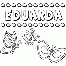 Eduarda: dibujos de los nombres para colorear, pintar e imprimir
