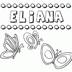 Eliana: dibujos de los nombres para colorear, pintar e imprimir