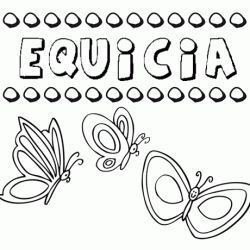 Equicia: dibujos de los nombres para colorear, pintar e imprimir