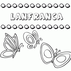 Lanfranca: dibujos de los nombres para colorear, pintar e imprimir