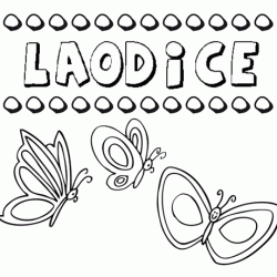 Laodice: dibujos de los nombres para colorear, pintar e imprimir