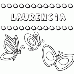 Laurencia: dibujos de los nombres para colorear, pintar e imprimir