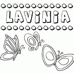 Lavinia: dibujos de los nombres para colorear, pintar e imprimir