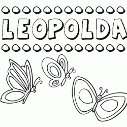Leopolda: dibujos de los nombres para colorear, pintar e imprimir