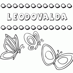 Leodovalda: dibujos de los nombres para colorear, pintar e imprimir