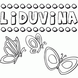 Liduvina: dibujos de los nombres para colorear, pintar e imprimir