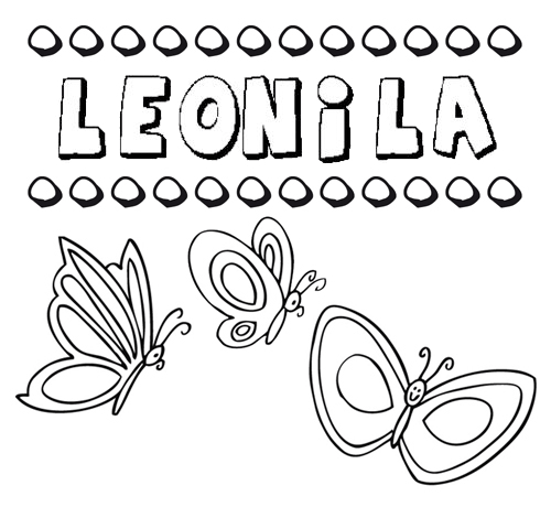 Leonila: dibujos de los nombres para colorear, pintar e imprimir