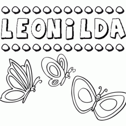 Leonilda: dibujos de los nombres para colorear, pintar e imprimir