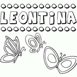 Leontina: dibujos de los nombres para colorear, pintar e imprimir