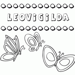 Leovigilda: dibujos de los nombres para colorear, pintar e imprimir