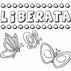 Liberata: dibujos de los nombres para colorear, pintar e imprimir