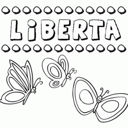 Liberta: dibujos de los nombres para colorear, pintar e imprimir