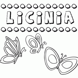 Licinia: dibujos de los nombres para colorear, pintar e imprimir
