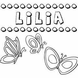 Lilia: dibujos de los nombres para colorear, pintar e imprimir