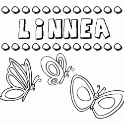 Linnea: dibujos de los nombres para colorear, pintar e imprimir
