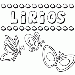 Lirios: dibujos de los nombres para colorear, pintar e imprimir