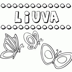 Liuva: dibujos de los nombres para colorear, pintar e imprimir