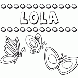 Lola: dibujos de los nombres para colorear, pintar e imprimir