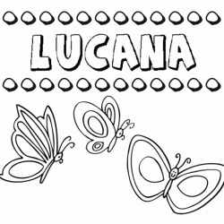 Lucana: dibujos de los nombres para colorear, pintar e imprimir
