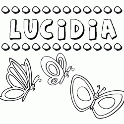Lucidia: dibujos de los nombres para colorear, pintar e imprimir