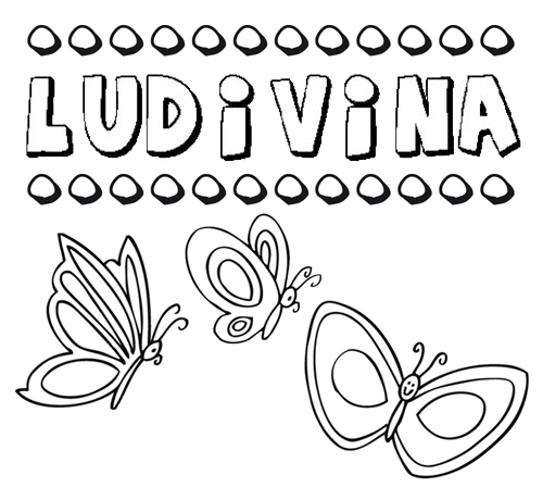 Ludivina: dibujos de los nombres para colorear, pintar e imprimir