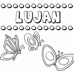 Luján: dibujos de los nombres para colorear, pintar e imprimir