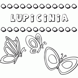 Lupicinia: dibujos de los nombres para colorear, pintar e imprimir