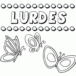 Lurdes: dibujos de los nombres para colorear, pintar e imprimir